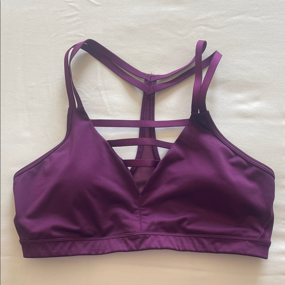 Strappy Purple Sports Bra